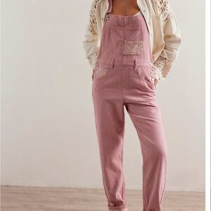 We the Free Ziggy Island striped overalls